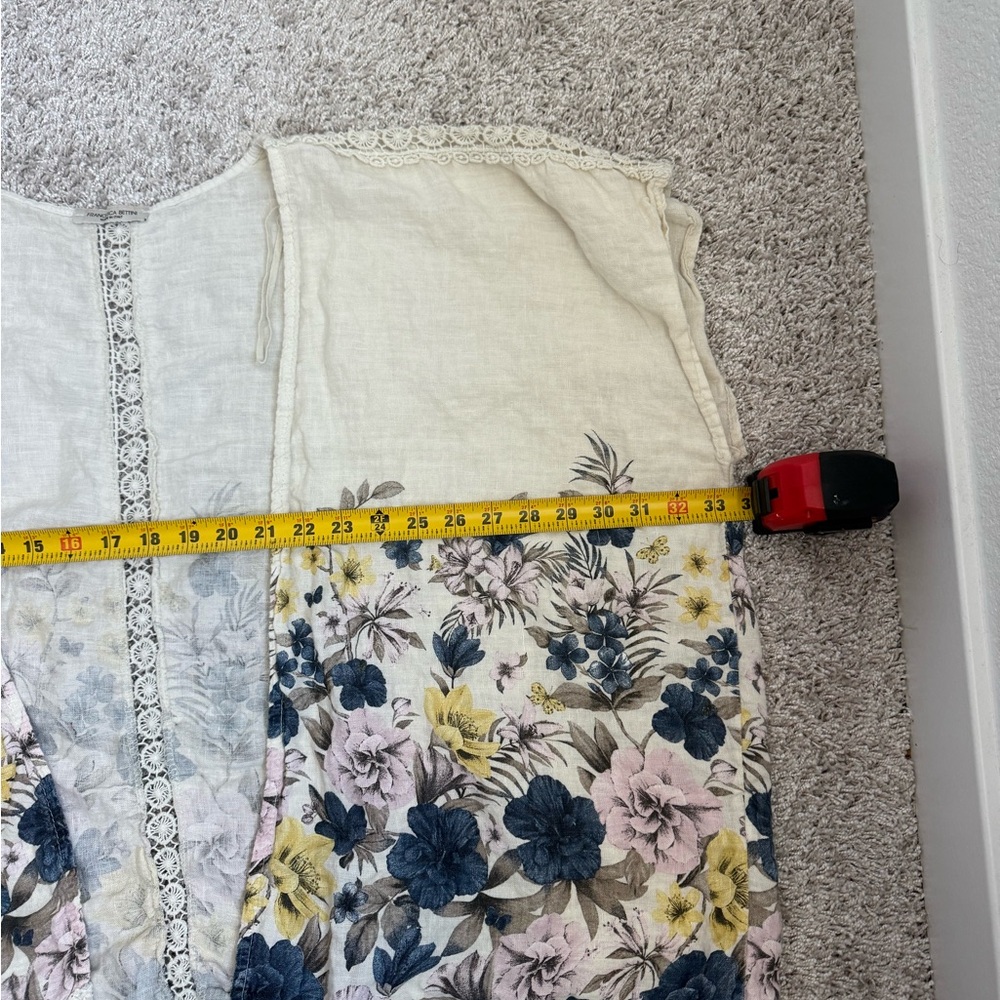 Cream and Blue Floral Embroidered Cardigan Sweater - Picture 12 of 16